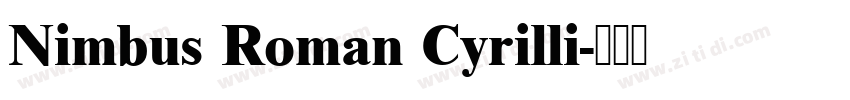 Nimbus Roman Cyrilli字体转换